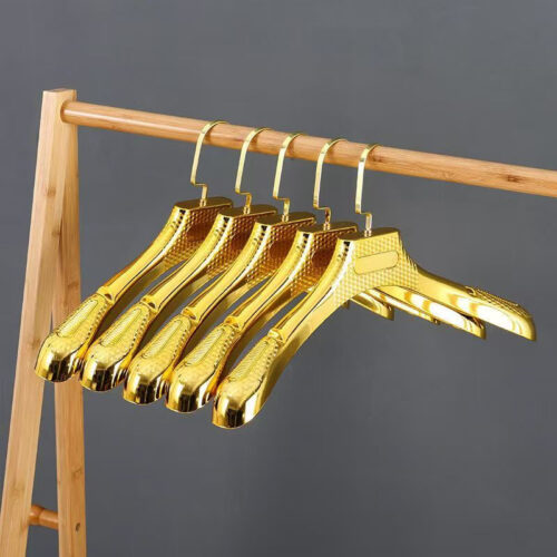 Black retail hangers for garment store display