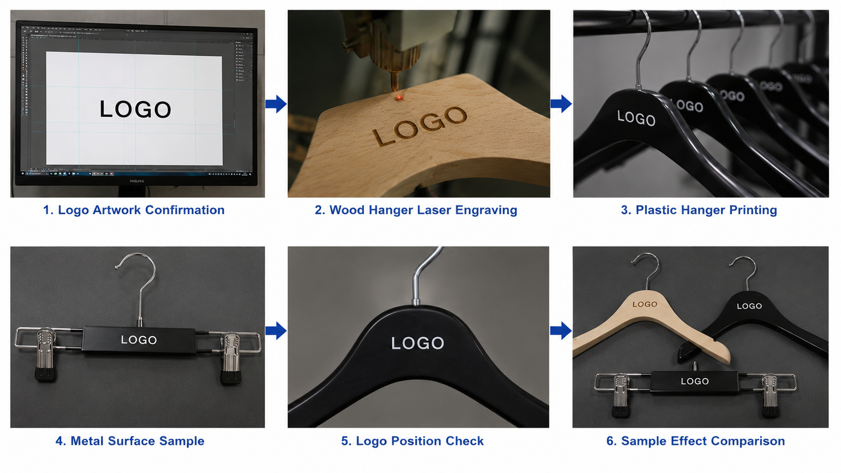 Logo and surface processing for custom hanger production