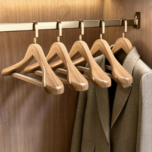 Wooden hangers with smooth surface finish