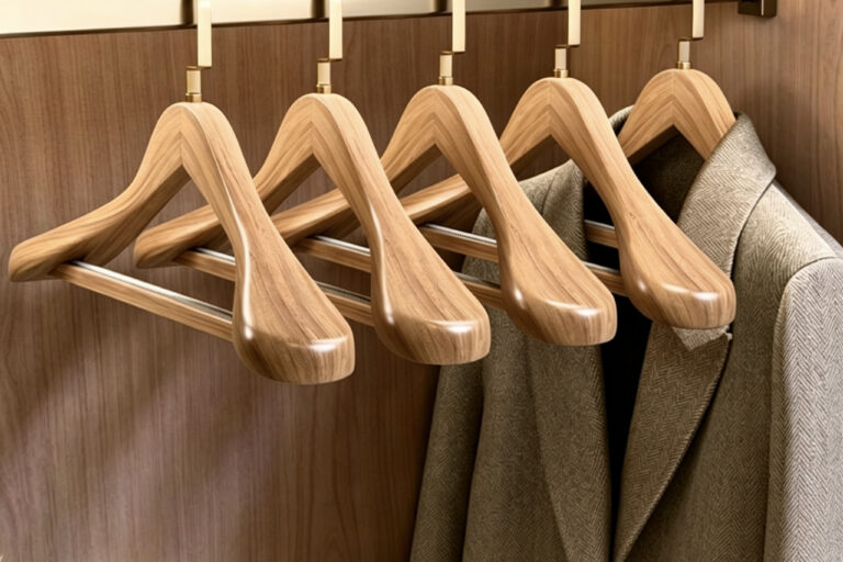 Wooden hangers with smooth surface finish